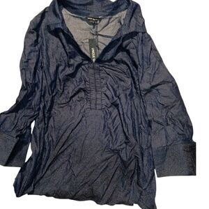 🦄 Unique Spectrum Navy Long Sleeve Top Size 2X